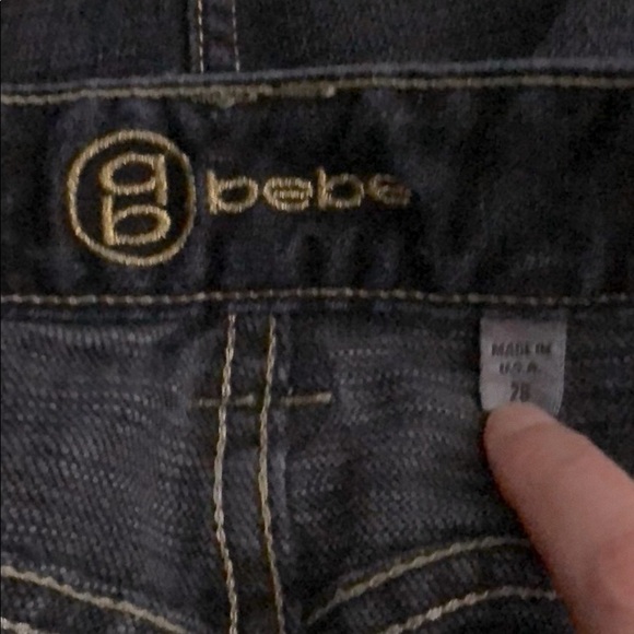 BEBE stretchy mini jeans skirt - Picture 3 of 4